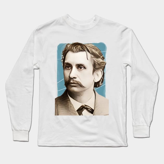 Austrian writer Leopold von Sacher-Masoch illustration Long Sleeve T-Shirt by Litstoy 